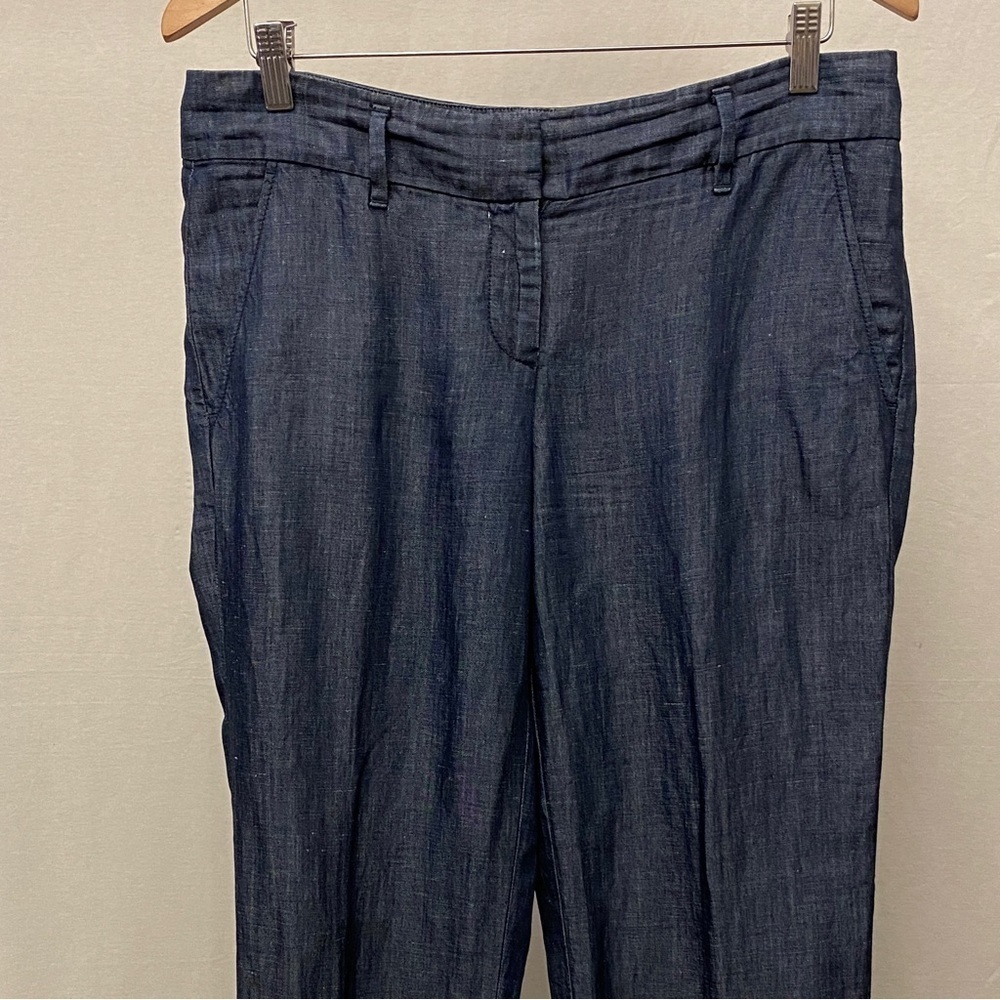 Ann Taylor Size 4 Lyocell / Linen Blend Pants Chambray Blue Womens Mid Rise - Picture 4 of 15